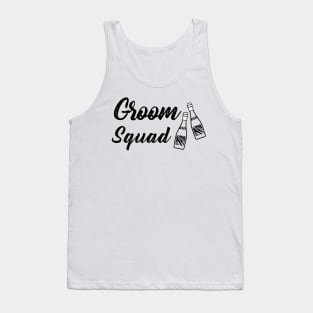 Groomsmen with Wine Bottle Wedding Gift Tank Top